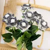 Decoratieve bloemen 43 cm kunstmatige hydraterende zwarte rozen donkere serie gesimuleerde bloem bruiloft decoratie woninginrichting