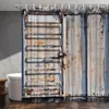 Shower Curtains Industrial Style Waterproof Curtain Vintage Railroad Container Metal Door Decoration Home Fabric Hooks