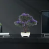 Fiori decorativi 2 pezzi piante artificiali albero bonsai in vasi alberi arredamento di pino realistico