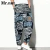 Herrbyxor sommarkläder bred bomullslinnkläder harajuku byxor mode baggy harem casual hip hop gata slacks