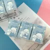Tissue 18 Packs of Cartoon Girl Handkerchief Paper Portable Small Packs of Facial Tissue Student Toilet Paper Can Be Wet Napkins