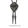 Bolo Ties Bolo Tie för män Shieldcross Cowboy Nattie Rustics Necklace Costume Accessories For Women Vintage Bolo Tie Neck smycken 240407