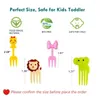 Forks Mini Cartoon Fruit Fork Creative Animal Picks For Kids Plastic Bento Box Accessories Reusable Snack Cake Dessert Lunch Pick