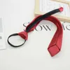 Neck Ties 5cm mens simple bow tie womens black tie polyester narrow zipper tie tight fitting girl lazy tie wedding casual bow tie C240412