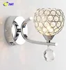 Beautiful crystal cup wall lamp artist lustres bedroom special design wall sconce chrome wall lights for home2286175