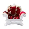 Decorative Plates Retro Red Velvet Sofa Design Ring Jewelry Storage Box Necklace Earring Organizer Case Wedding Prop Display Holder Showcase