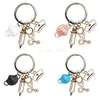 Keychains lanyards verpleegkundige dokter masker sleutelhang ketting medische hulp personeel auto zak slijtage spuit stethoscoop hanger accessoires