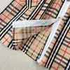 Preppy Style Girls Plaid Kleider Kids Kids Puff Kurzarm Plissee Kleid 2024 Sommer Kinder Baumwollgitter Kleidung S1309