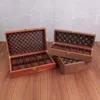 Designer Watch Boxes Groothandel Leer houten horlogebox 6 10 12 roosterverpakkingsdisplay