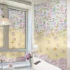 Adesivi per finestre in stile pastorale Olio di fiori dipinto Privacy Film statico Classino in vetro glassato bagno decorativo per la casa