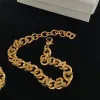 Mode lyx klassisk halsbandsdesigner 18k plätering guld smycken flicka kvinnor bröllop födelsedag