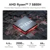 ドライブBeelink Ser5 Plus AMD Ryzen 7 5800H MINI PC WINDOWS 11 WIFI 6E DDR4 16GB 500GB SSD BT5.2 4K 60HzデュアルHD 1000mデスクトップコンピューター