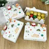 Enveloppe cadeau 5pcs Joyeux Noël Paperboard Candy Box Cartoon Cookie Supplies Vismas NAVIDAD ANNÉE