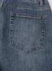 Damesjeans Gymamamazes Patchwork Chain Denim Trouser For Women High Taille Splited Pocket Streetwear Slimming Flare Pants vrouwelijke mode