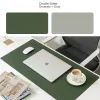 CPUs Doubleside Portable Large Mouse Pad Gamer Waterproof Pu Leather Suede Desk Mat Computer Mousepad Keyboard Table Cover