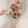 Декоративные цветы ромелье 4 головы шелк винтажный искусственный цветочный цветок Daisy Diy Fake Bouqum