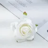 Fleurs décoratives 10 PCS White Silk Rose Artificiel Flower Heads Scrapbooking For Home Wedding Birthday Decoration Fake