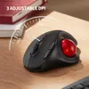 MICE 2.4G + Bluetooth Trackball Mouse Rechargeable Gaming Mouse pour Mac WindowsCreative Professional Professional Drawing Game Game Y240407