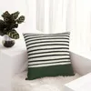 Pillow Forest Green X Stripes Throw Covers For Sofas Christmas S Decorative Sofa Pillowcases Bed