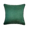 Pillow Modern Geometry Texture Dark Green Cover Jacquard Woven Velvet Home Sofa Decorative Square Case 45 X Cm