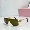 Lunettes de soleil à la mode avec une grande image et une lettre en métal indépendante incrustée Diamond Mumu51 Lunettes de soleil de luxe pour femmes UV400