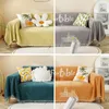 Stoelhoezen Plaid Sofa Cover voor woonkamer eenvoudige slipcovers deken bed decoratieve boho -worp met kwastje
