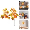 Fleurs décoratives 2 pcs fleur branche citrouille Halloween Garland Fall Fall Decor plante en plastique