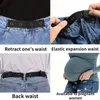 Gordels Invisible Jeans Belt Buckle gratis elastische damesuitbreiding uitbreiding aanpassing mannen lui