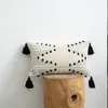 Kudde ins mjuk plysch Tassel mysig täckning dekorativt kast vardagsrum sovrum soffa nordisk heminredning