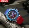 2024 Nieuwe legering kleurrijke gradiënt herenhorloge elektronische sport horloge nacht gloed waterdicht horloge