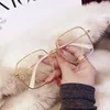 Solglasögon Spectacle Glasses Glitter Geometric Shape Frame Eye Protection Computer Anti Blue Light Korean Style