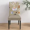 Крышка стулья Coffee Cufe Beans Cover Set Kitchen Stening Streenge Spandex Seat Cropecover для банкетной свадебной вечеринки