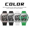 Gelatu 6016 عالية الجودة مشاهدة الرجال MENT MECHANICAL OEM FROUSURY STRAP Frame Watch Cool Fashion Mechanical Watch Waterproof Luminous Watch Watch