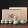 Teaware sätter turkiska rese Tillbehör Tea Set Pot Mugs Kettle Gaiwan Ceramic Infuser Porcelain Taza de Te Home and Garden Yx50ts