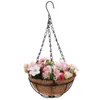 Decorative Flowers Fake Artificial Hanging Baskets With Outdoor Porch Indoor Peony Potted Plants Decor