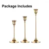 Candle Holders 1/3Pcs Set Retro Bronze Candlestick Wedding Party Vintage Decor For Table Home Chandelier