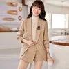 Two Piece Dress Fashion DesignerLuxury 2-piece set for autumn and winter womens tweed jacket and shorts set casual matching set S-4XL size clothingC240407