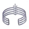 Armreifen Armbänder Frauen Accessoires Handmanschette Kupfer Metall Hochzeit Schmuck für Mädchen Paar weibliche Drop Lieferung DHCWU