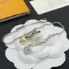 Diseñador Luxury Women Charm Bracelet Chain S925 Silver Coled 18K Gold Bracelets Joya de moda de alta calidad Joya de joyería