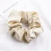 Headband Hair Accessories 100% Pure Mulberry Silk Hair Ties Satin Scrunchies Women Elastic Rubber Girls Solid Ponytail Holder Rope Hair Acce