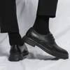 Casual Shoes Italienische Lederlehre für Männer Business Arbeit schwarzer britischer Penny Hochzeitsschuh Schuh