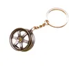 Keychains Lanyards Men New Fashion All-match Car Modified Hub Metal Keychain Turbo Key Ring k5049 Q240403