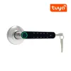 Lock Smart Tuya APP Remote Control Fingerprint Password Lock Electric Biometrics Door Single Latch Lock Builtin Lithium Battery