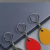 Keychains 10pcs PU Leather Drop Drop petite carte Couverture de cartes de cartes Keychain Set Square Elevator Fashion Accessoires