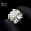 Luxury iced out luxury 925 sterling silver diamond cz Moissanite or vvs moissanite custom rings