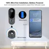 Cilbellules de portes WiFi Interphone extérieure Camera de porte de porte Smart Home Security Wireless 2 voies Vision nocturne H240407