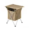 Camp Meubles portables Table pliante extérieure en aluminium léger en aluminium Cam Barbecue de pique-nique Drop livraison sports à l'extérieur Randonnée Camping Dhxqs