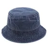 Breide rig hoeden emmer 2022 Nieuwe vissershoed Panama denim buitenheren en dames katoen wassen mode hiphop gorros bob q240403