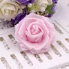 Fleurs décoratives 10pcs / lot 6cm multicolore Artificiel Per PE mousse Rose Fleur tête multi-usure pour décoration de mariage Couronnes de bricolage Gift Craft Gift