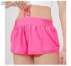 LL Womens Yoga Shorts Outfits With Training Fitness Wear Lu Short Pants Girls Running Elastic Sportswear Pockets LU88248 IFQY